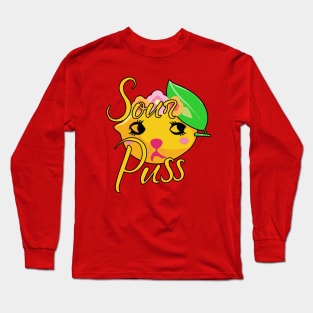 Sourpuss, a girly but sour pussycat. Gift for girlfriend Long Sleeve T-Shirt